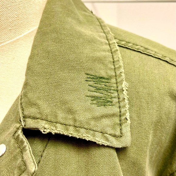 Free People Green Oversized Tiered Jacket - Picture 8 of 16